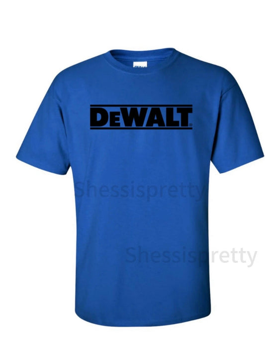 Men's short-sleeved cotton T-shirt with Dewalt logo
