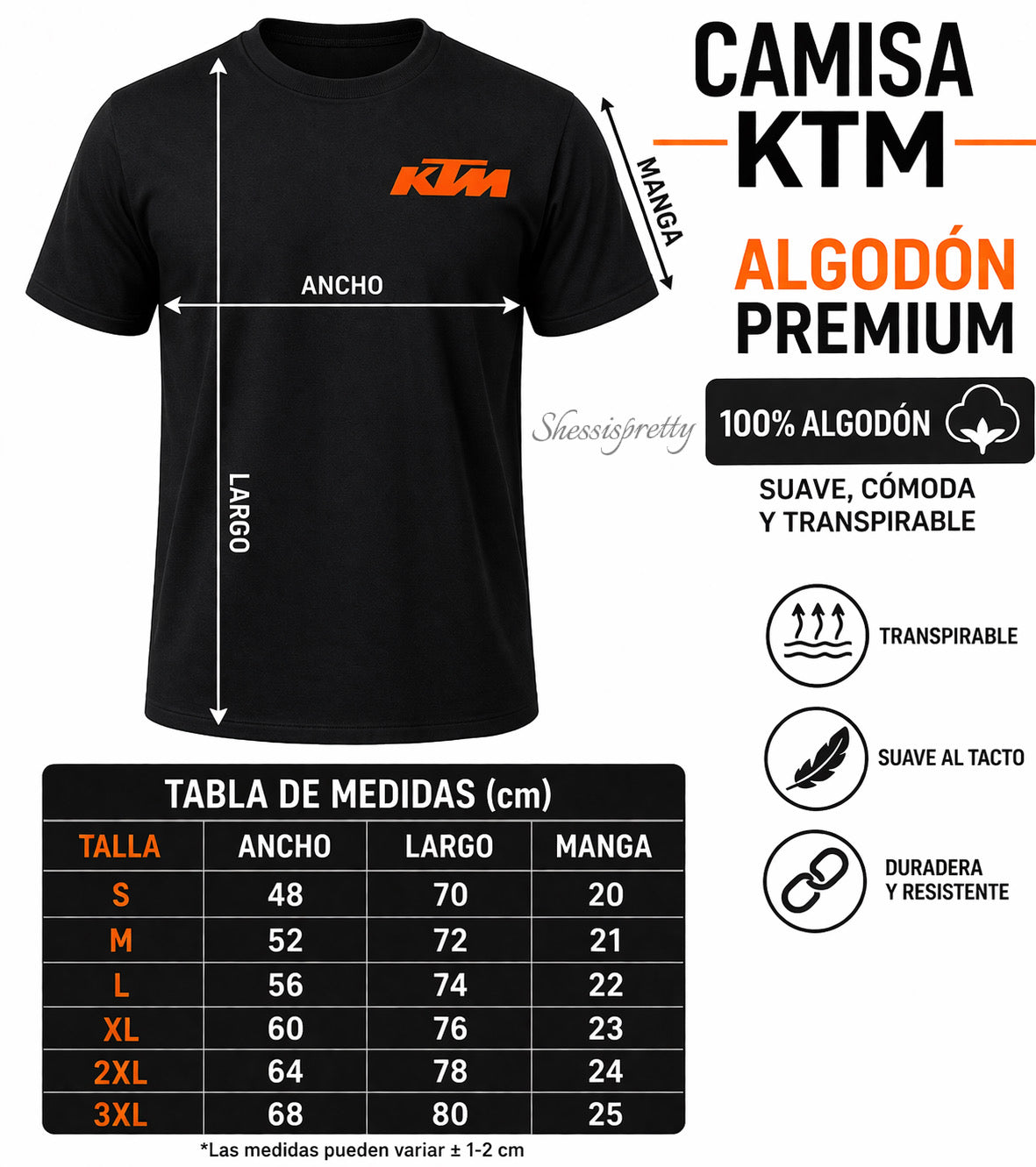 Ride Orange KTM Style Premium Cotton T-Shirt KTM Racing Style Shirt – Comfort, Performance & Style