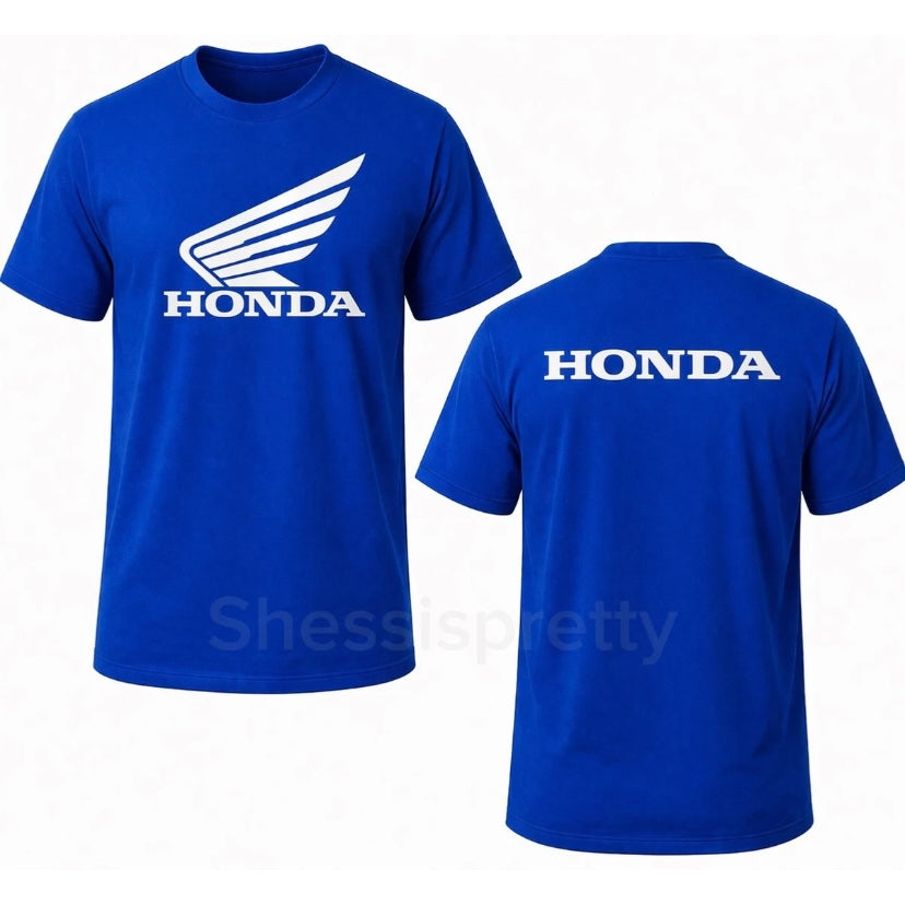 Honda Logo T-Shirt Men’s Motorcycle Graphic Tee Premium Cotton Racing Shirt