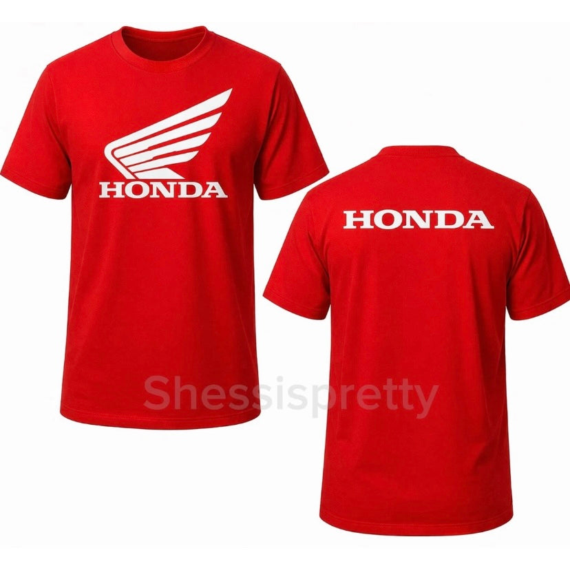 Honda Logo T-Shirt Men’s Motorcycle Graphic Tee Premium Cotton Racing Shirt