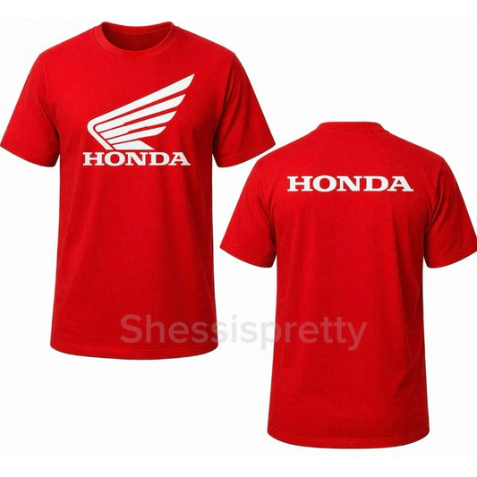 Honda Logo T-Shirt Men’s Motorcycle Graphic Tee Premium Cotton Racing Shirt
