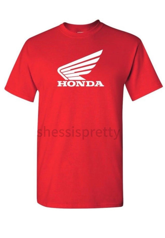 Men's short-sleeved shirt with Honda logo and Honda car clothing