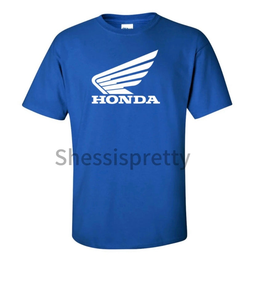Men's short-sleeved shirt with Honda logo and Honda car clothing
