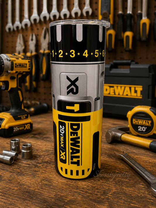 DeWALT 20V MAX Power Drill Brushless Mechanic Cup Mug Tumbler 20oz DeWalt Drill