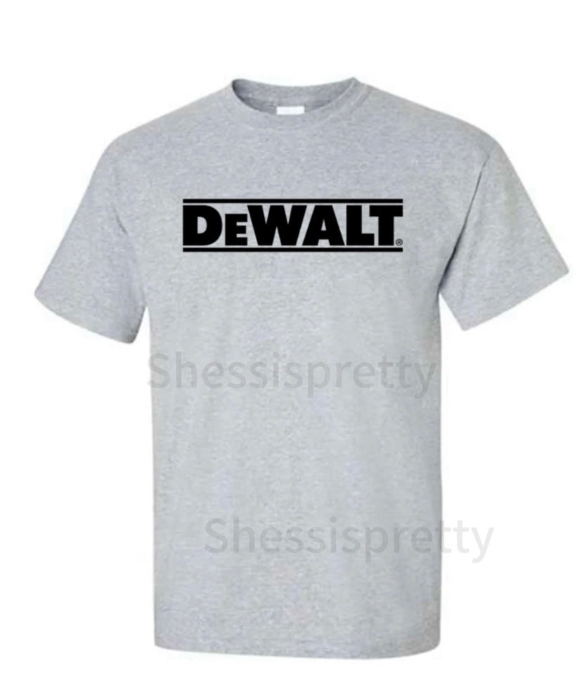 Men's short-sleeved cotton T-shirt with Dewalt logo