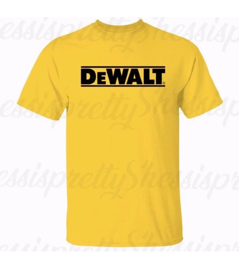 Men's short-sleeved cotton T-shirt with Dewalt logo