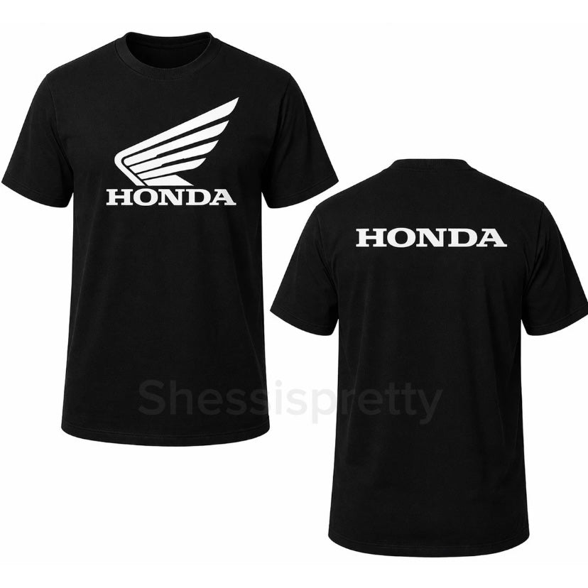 Honda Logo T-Shirt Men’s Motorcycle Graphic Tee Premium Cotton Racing Shirt