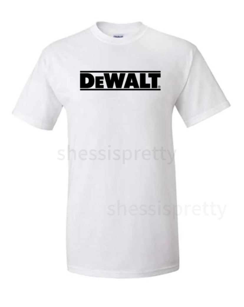 Men's short-sleeved cotton T-shirt with Dewalt logo
