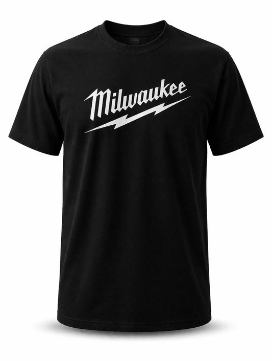 Milwaukee Men's short-sleeved casual shirt, men's clothing drill tools equipment