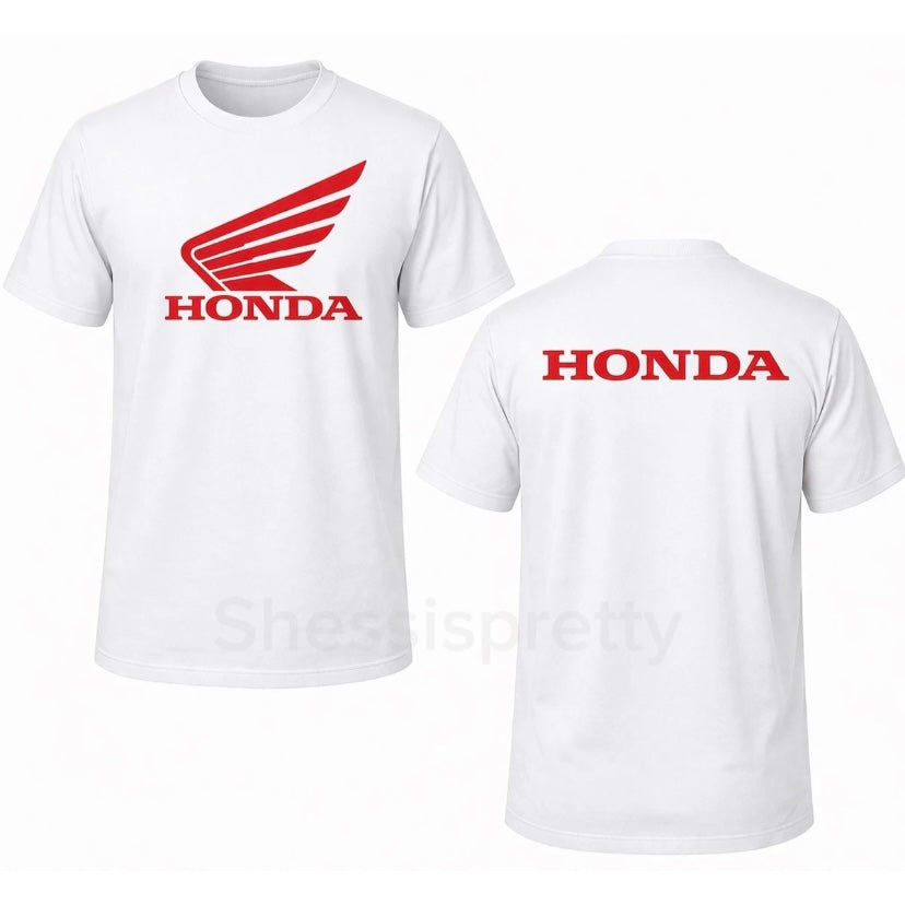 Honda Logo T-Shirt Men’s Motorcycle Graphic Tee Premium Cotton Racing Shirt