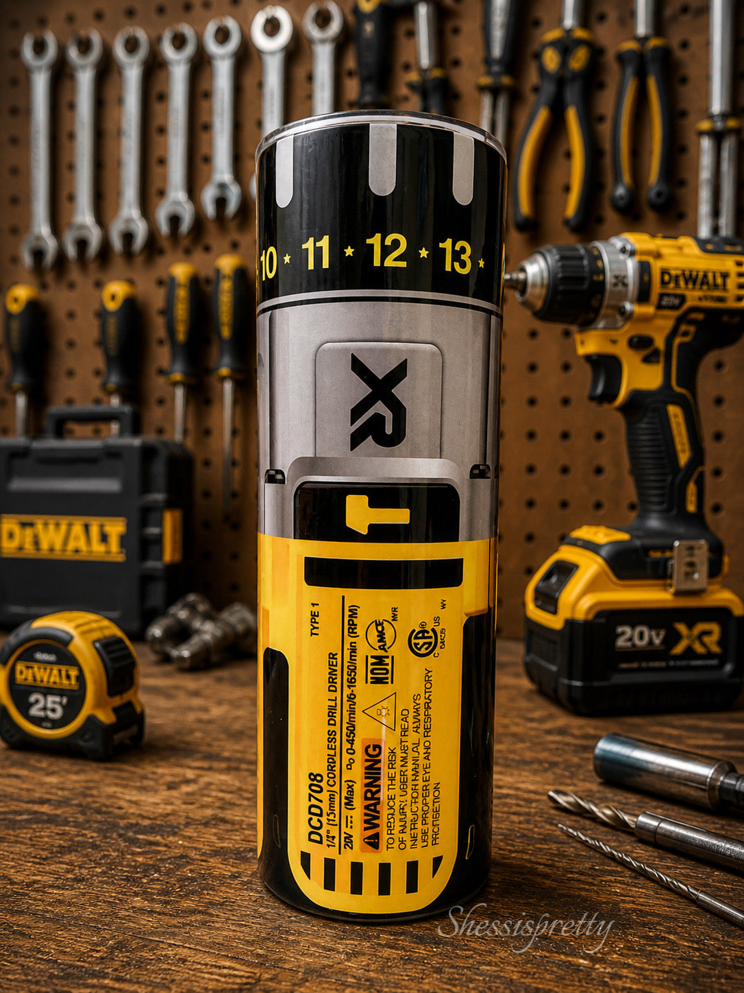 DeWALT 20V MAX Power Drill Brushless Mechanic Cup Mug Tumbler 20oz DeWalt Drill