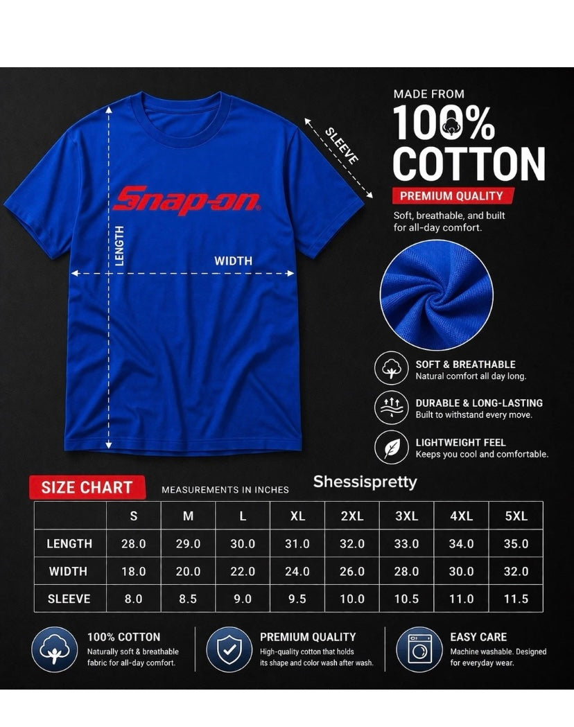 Snap-on tools men's shirt clothing snap-on equipment tools