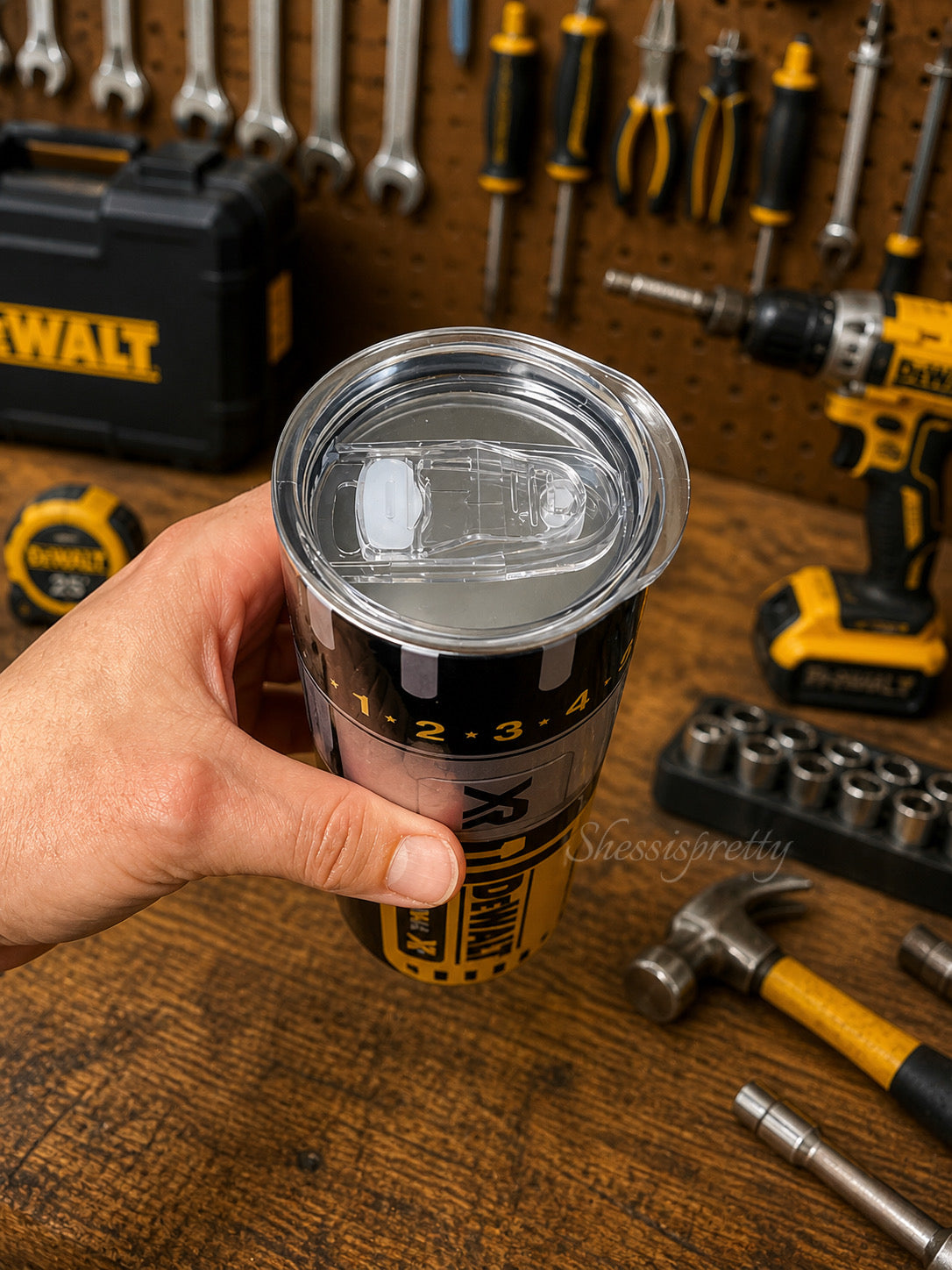 DeWALT 20V MAX Power Drill Brushless Mechanic Cup Mug Tumbler 20oz DeWalt Drill
