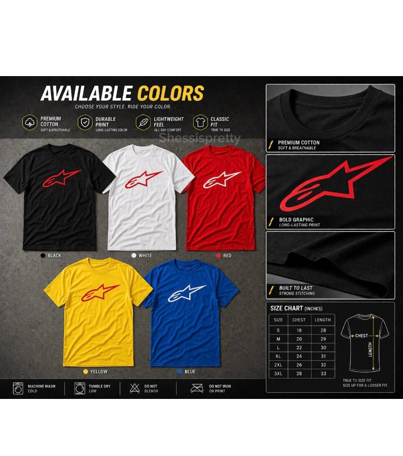 Alpinestars clothing men's short-sleeved shirt with Alpinestars logo
