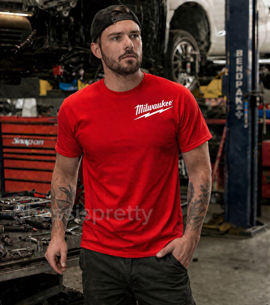 Milwaukee Style Mechanic T-Shirt 100% Cotton | Work Shirt Men | Durable Graphic