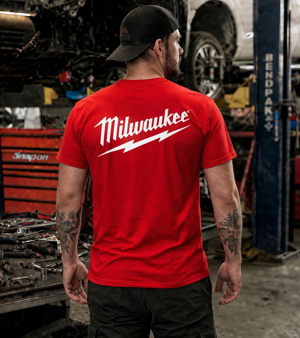 Milwaukee Style Mechanic T-Shirt 100% Cotton | Work Shirt Men | Durable Graphic
