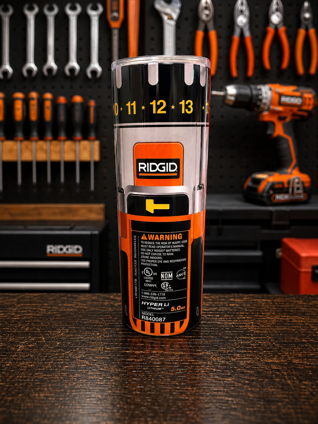 RIDGID 20oz Heavy Duty Tumbler w/ Plastic Straw – Built for Work, Extreme Insulation, BPA Free