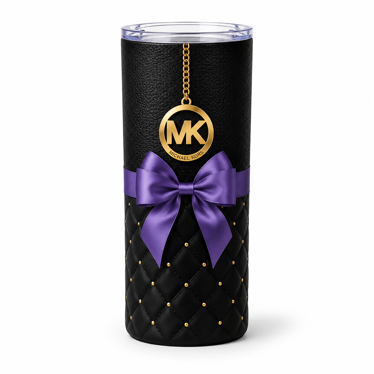 Michael Kors Inspired Purple Bow 20oz Skinny Tumbler with Straw | Stainless Steel Insulated Cup